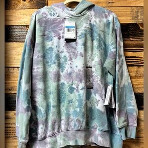 Nike Women's Tie-Dye Crew Neck Sweater - Blue, Purple, Green